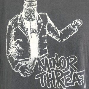 80's Vintage MINOR THREAT T Shirt Large With Screen Stars Tag